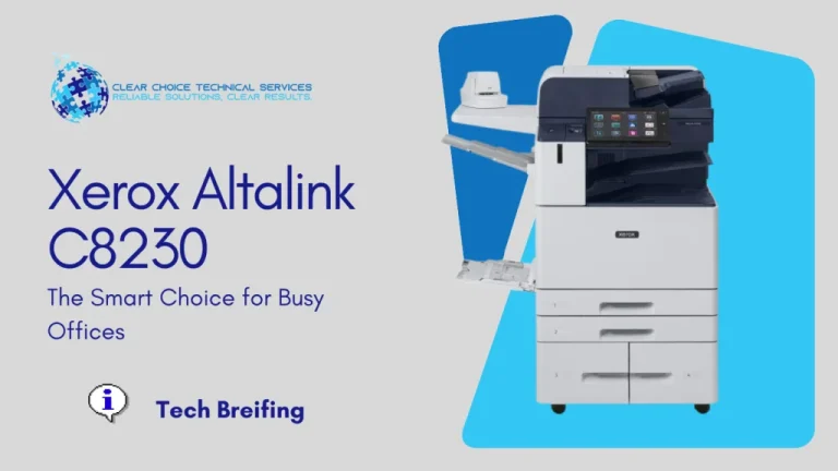 Xerox AltaLink C8230 multi-function printer featuring a 10.1-inch tablet-like interface and high-capacity trays at 1624 Market St, Denver, CO.
